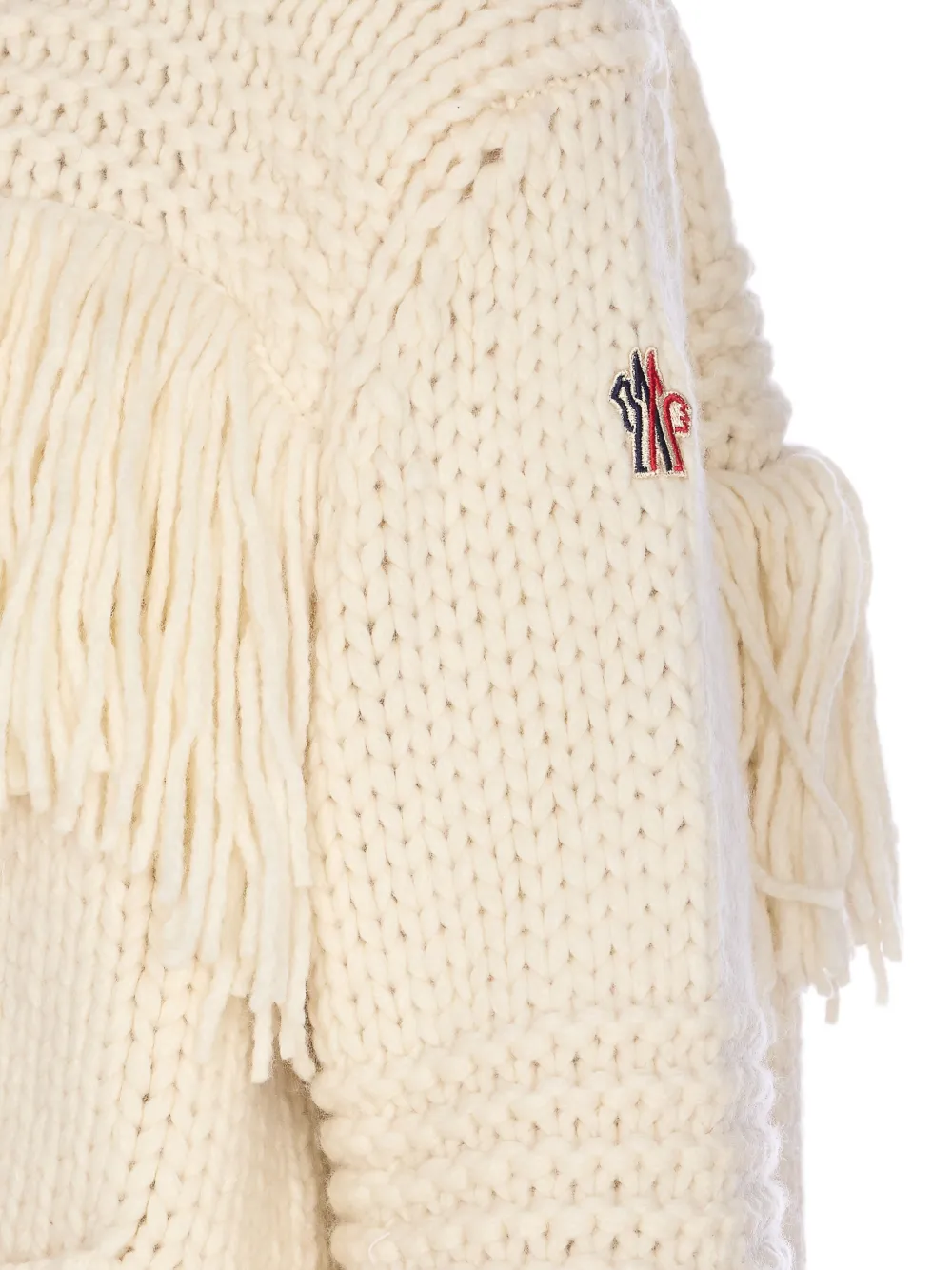 Moncler Grenoble Vest met franje Beige