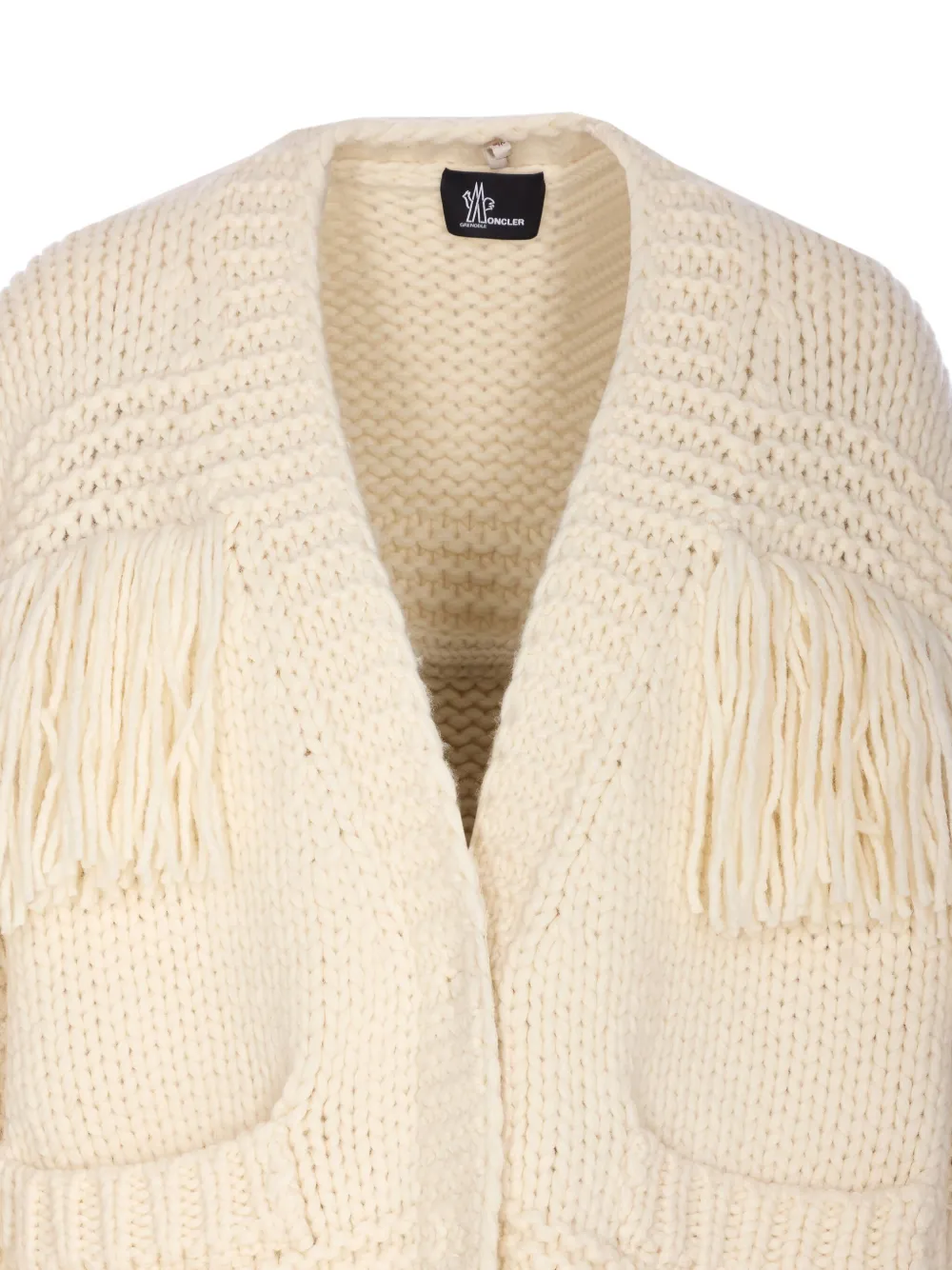 Moncler Grenoble Vest met franje Beige