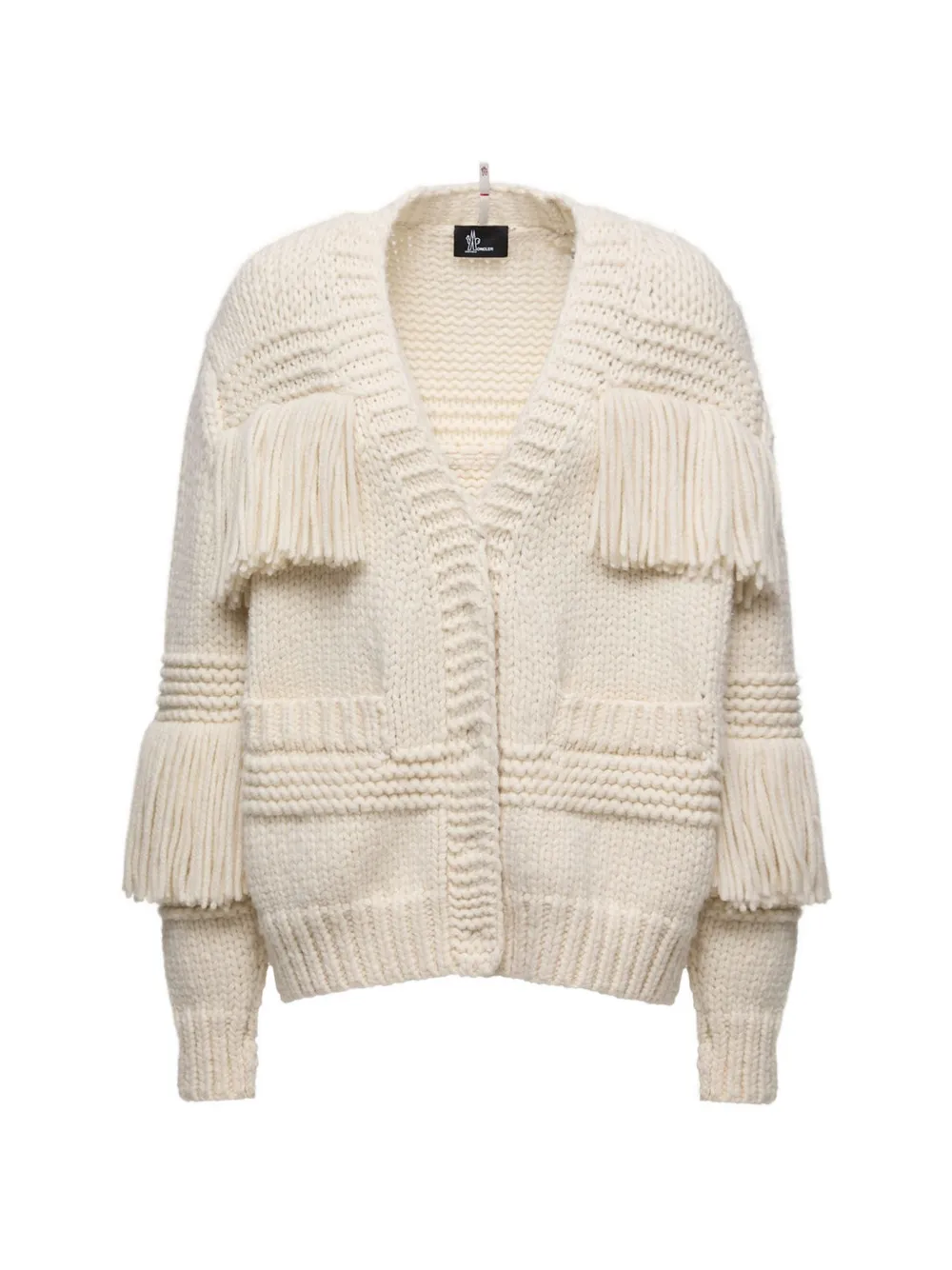 Moncler Grenoble Vest met franje Beige