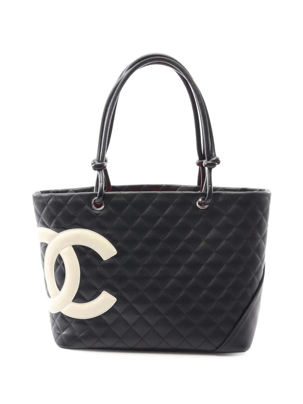 CHANEL Pre-Owned 2004-2005 Large Lambskin Cambon Ligne tote bag - Nero
