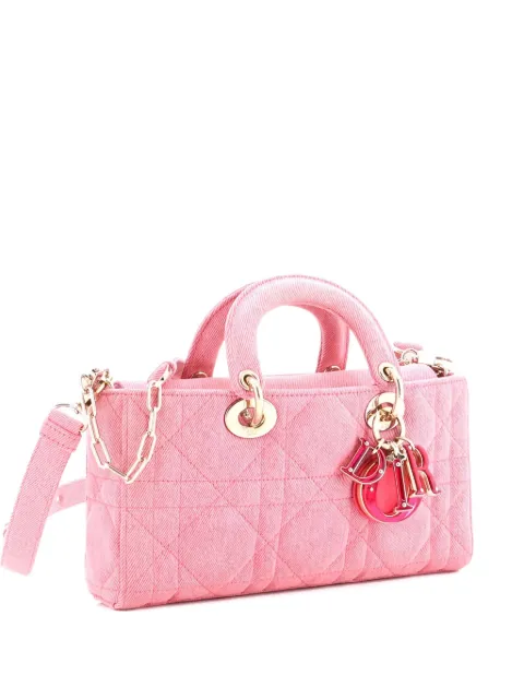 Christian Dior Pre-Owned Lady D-Joy Bag Macrocannage Quilt Denim Medium satchel