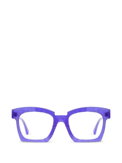 Kuboraum textured square-frame glasses