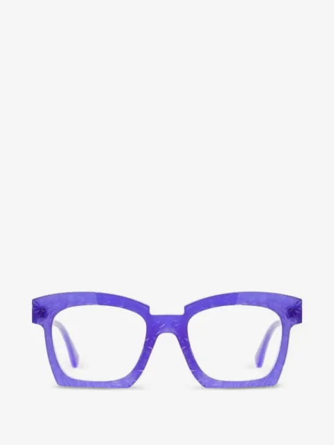 Kuboraum textured square-frame glasses