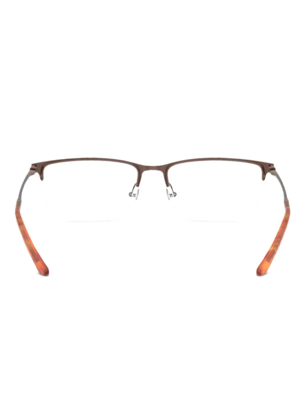 Emporio Armani rectangle-frame glasses - Marrone