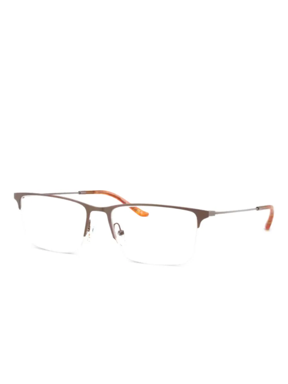 Emporio Armani rectangle-frame glasses | Brown | Image 1
