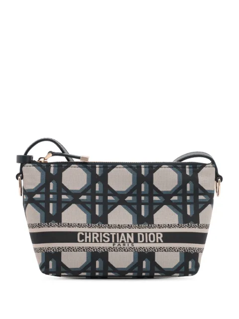 Christian Dior Pre-Owned 2000-2025 DiorTravel Technical Fabric Macrocannage Nomad Pouch handbag