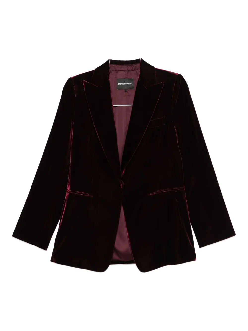 Emporio Armani Pocket Velvet Jacket In Multi