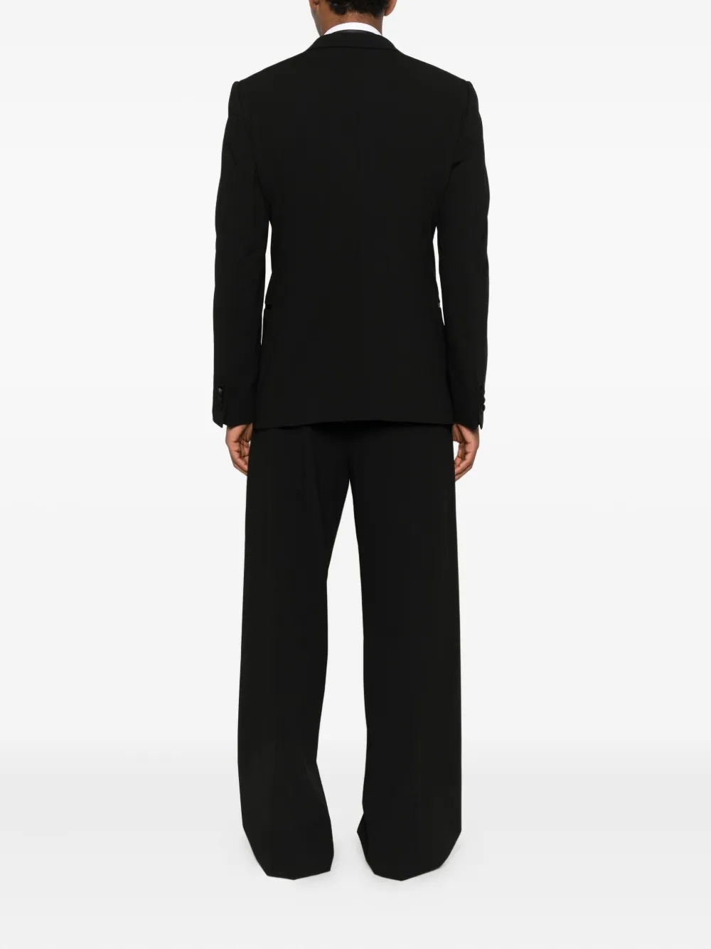 Emporio Armani Driedelig pak met dubbele rij knopen Zwart