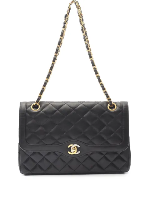 CHANEL Pre-Owned 1994-1996 CC Quilted Paris Lambskin Flap shoulder bag