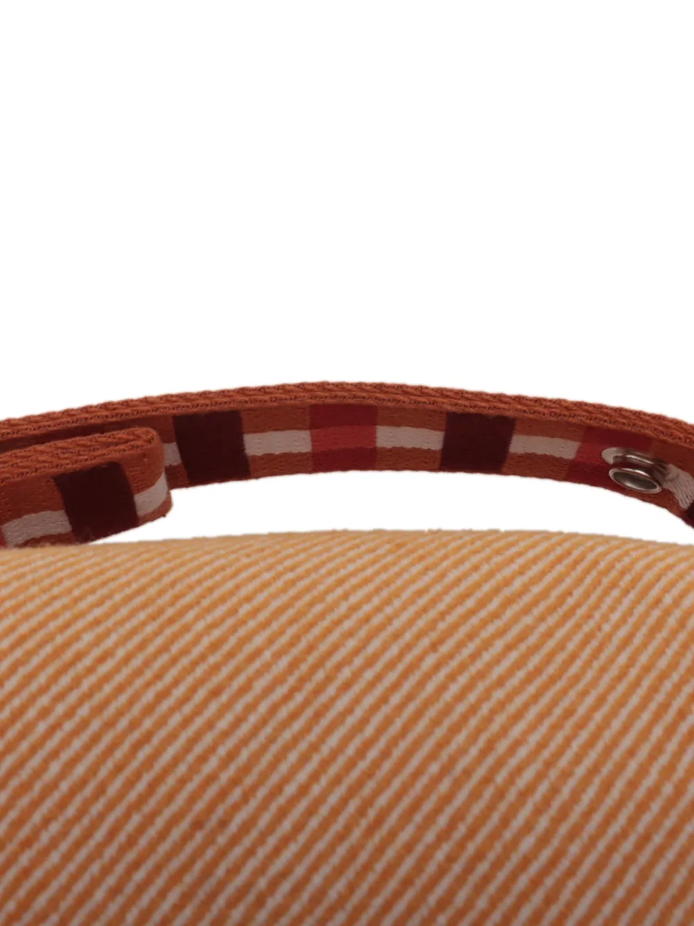 Pre-owned Hermes 2020-2025 Small Wool Bride A Brac Au Carre Case Vanity Bag In Orange