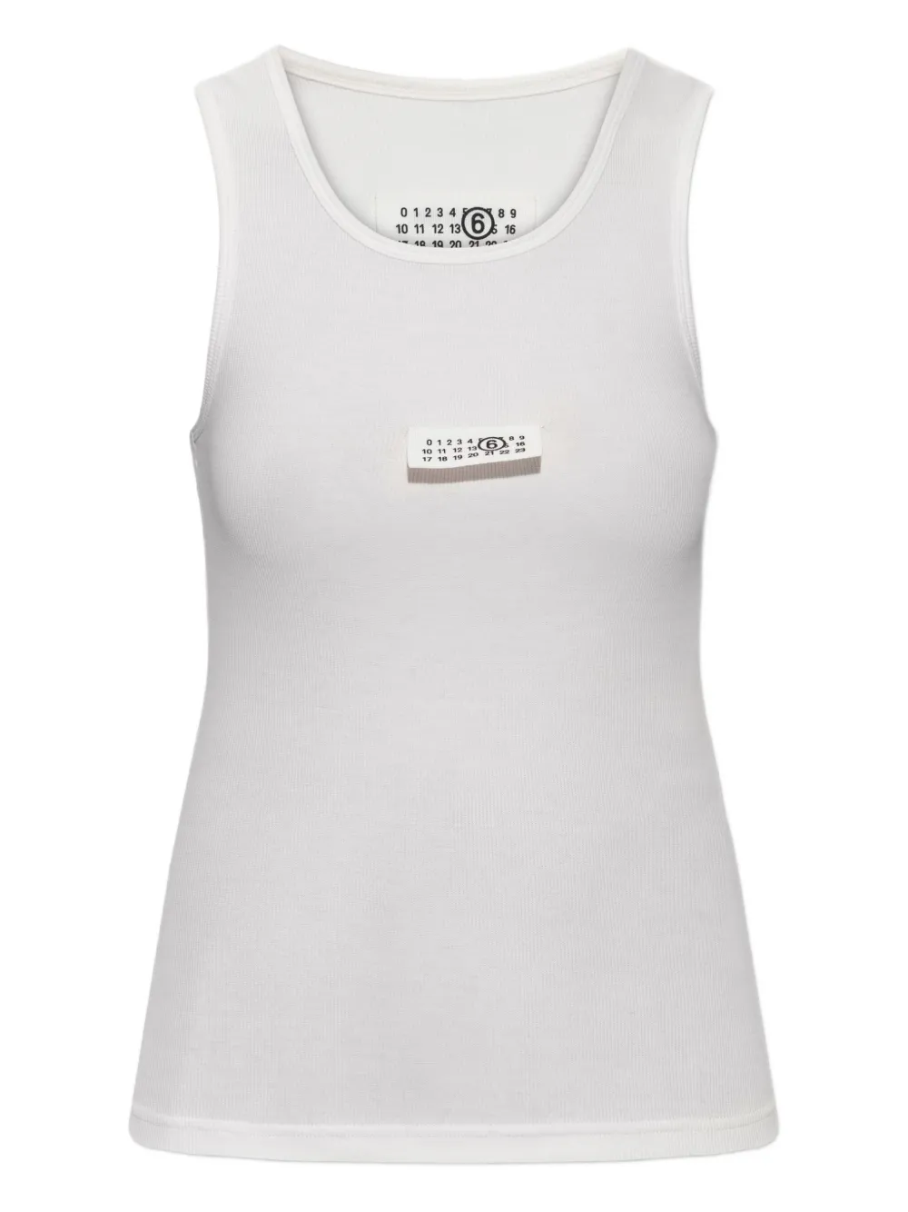 Mm6 Maison Margiela Cotton Tank Top In Gray