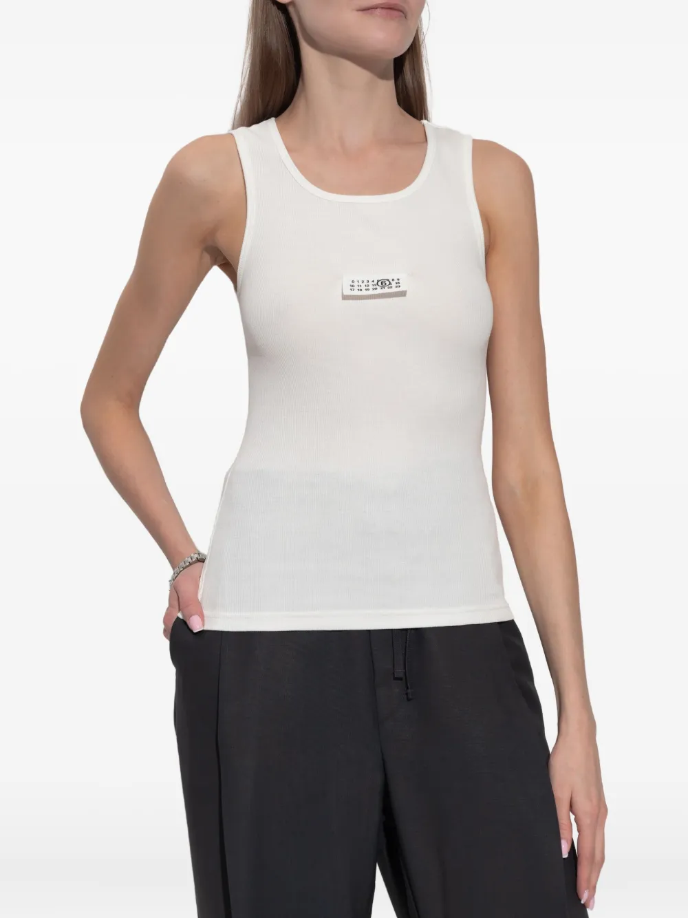 MM6 Maison Margiela Katoenen tanktop Wit