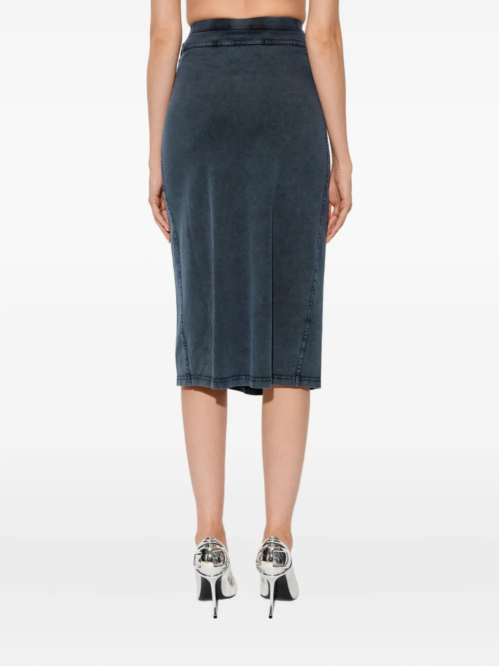 Diesel O-Alline midi-rok met detail aan de voorkant Blauw