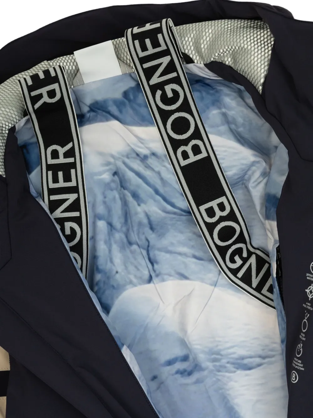 Bogner Kids Powder gestreept skipak met rits Blauw