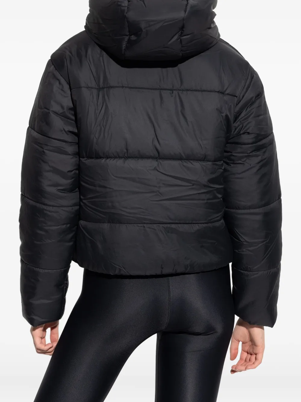 Nike Sportswear Classic Hooded Therma Fit Puffer Jacket In Black