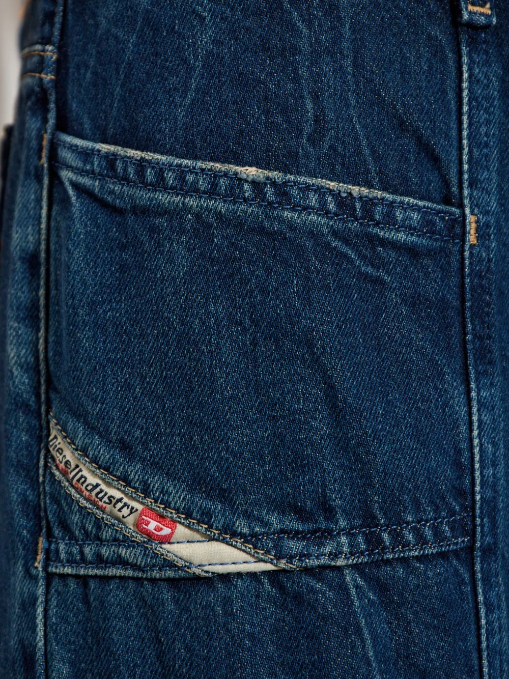 Diesel D-Akii Panel Jeans Blauw