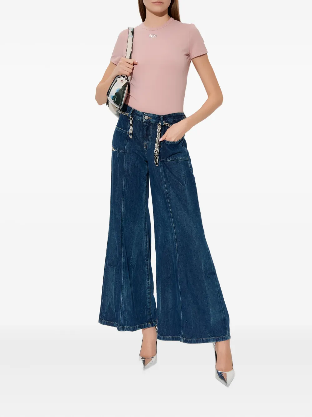 Diesel D-Akii Panel Jeans - Blauw