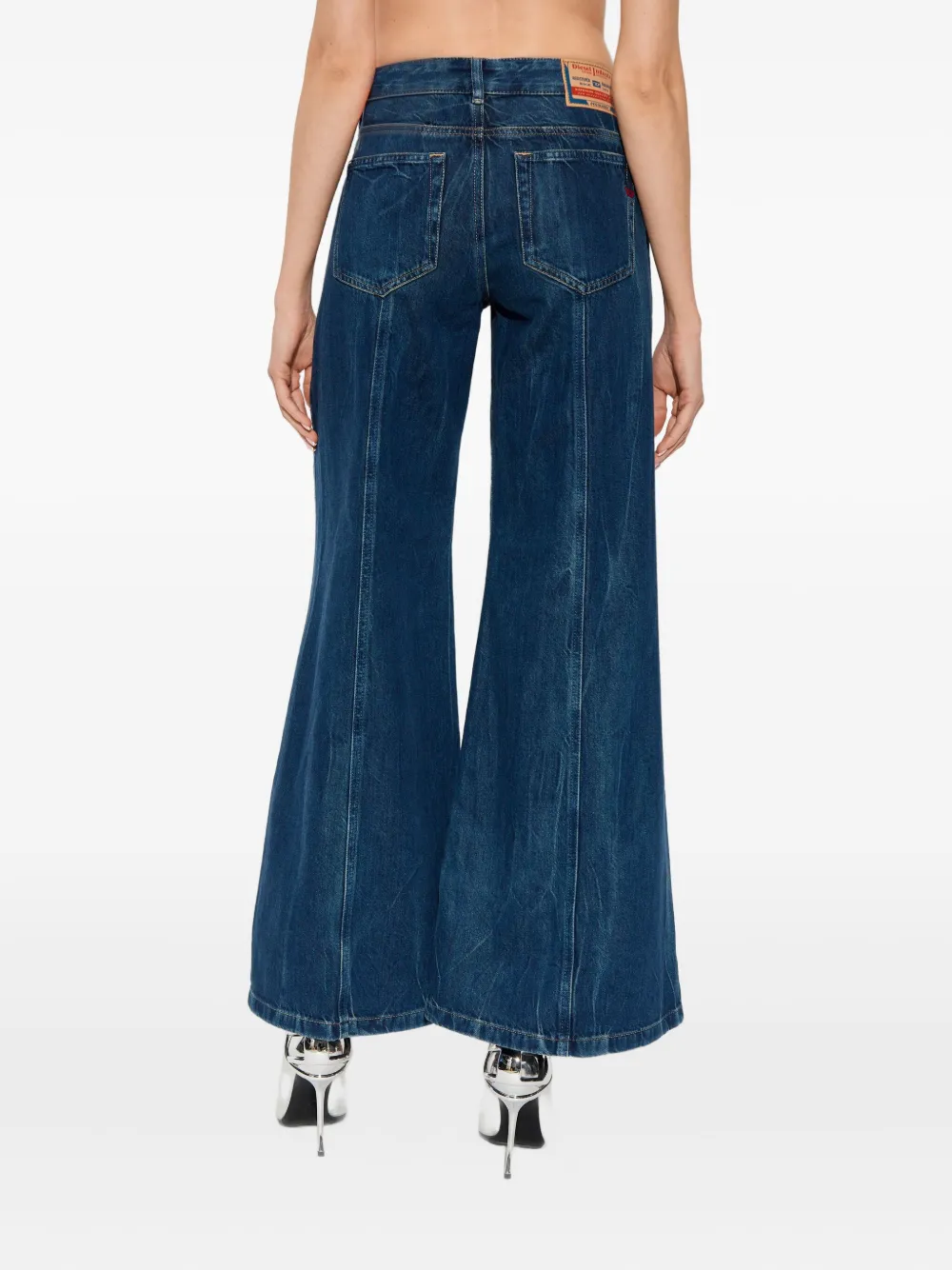 Diesel D-Akii Panel Jeans Blauw