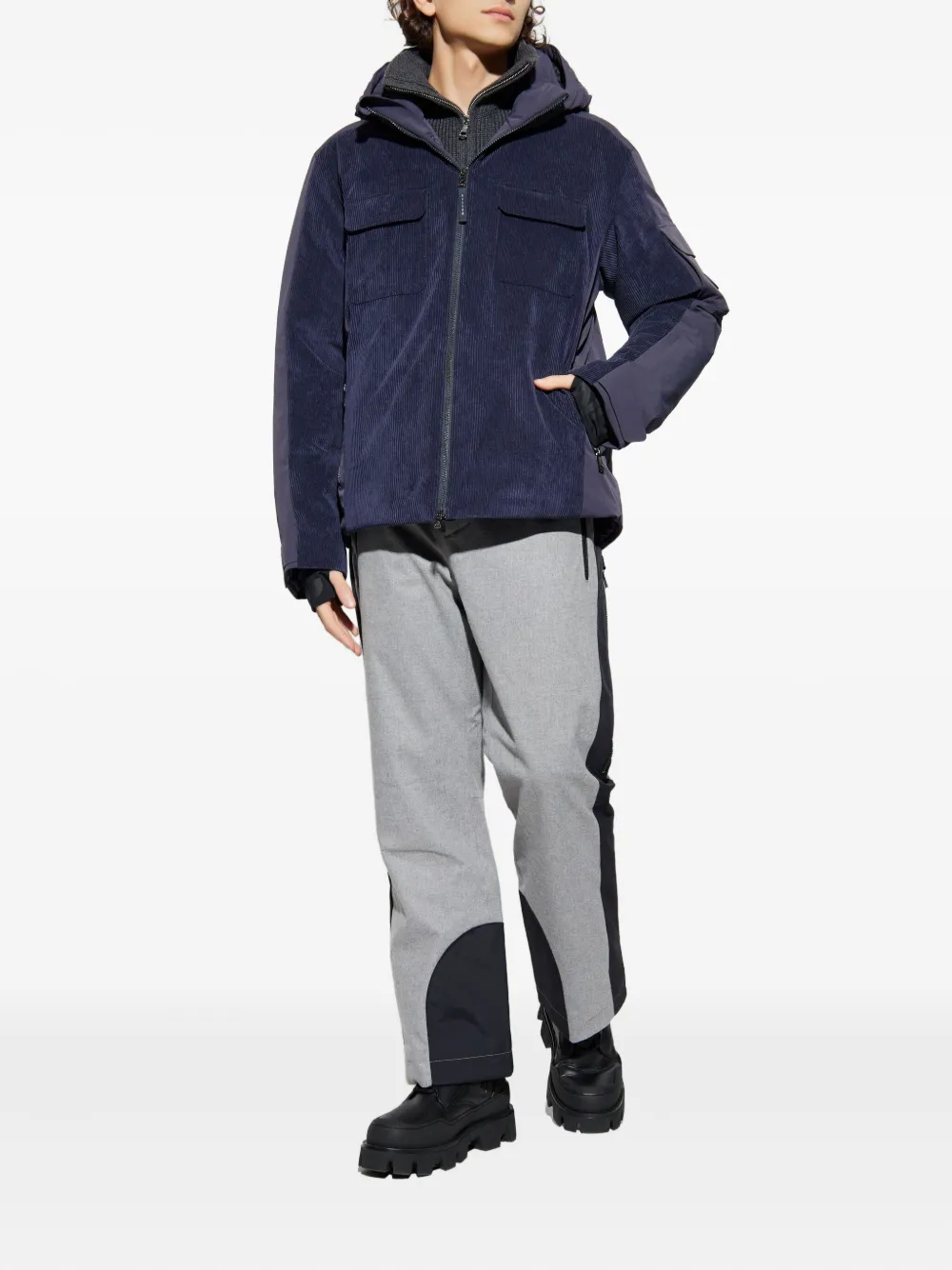 Bogner Cobe Corduroy Hooded Jacket In Blue