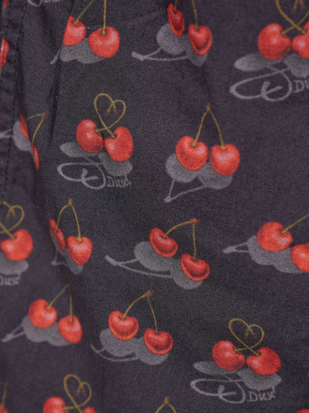 Diesel Kit-James pyjama met kersenprint Zwart