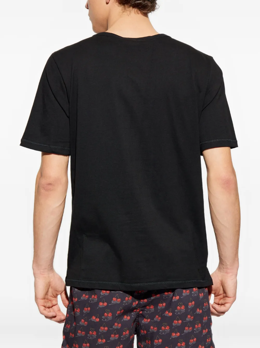 Diesel Kit-James pyjama met kersenprint Zwart