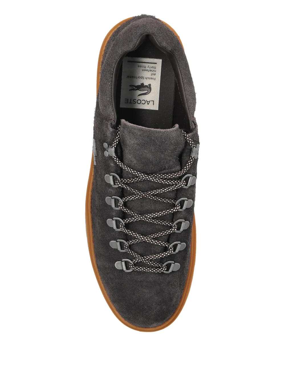 Lacoste Base Shot suède sneakers Grijs