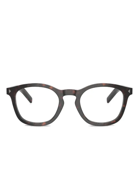 Prada Eyewear round-frame tortoiseshell glasses