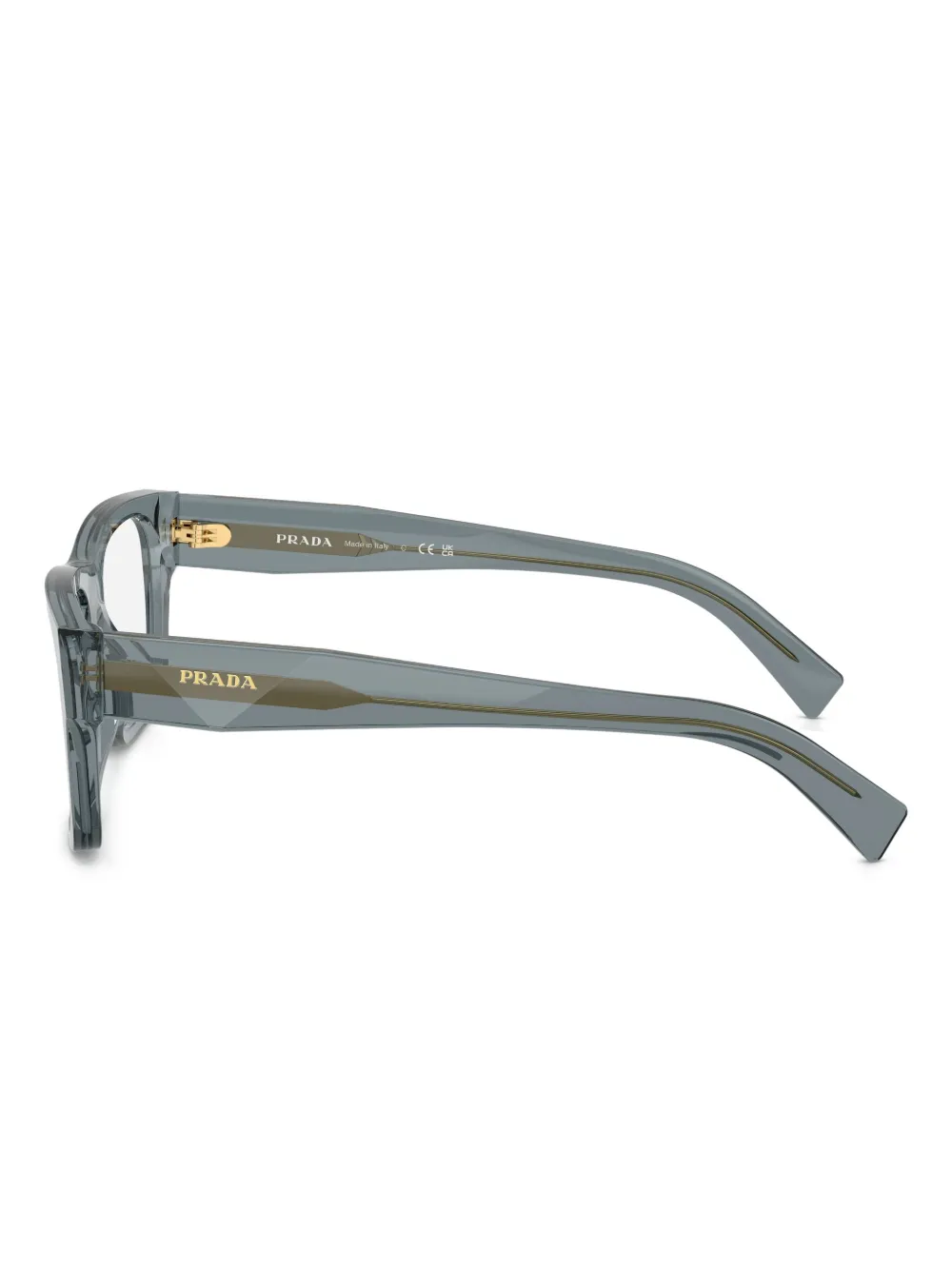 Prada Eyewear Bril met vierkant montuur Grijs
