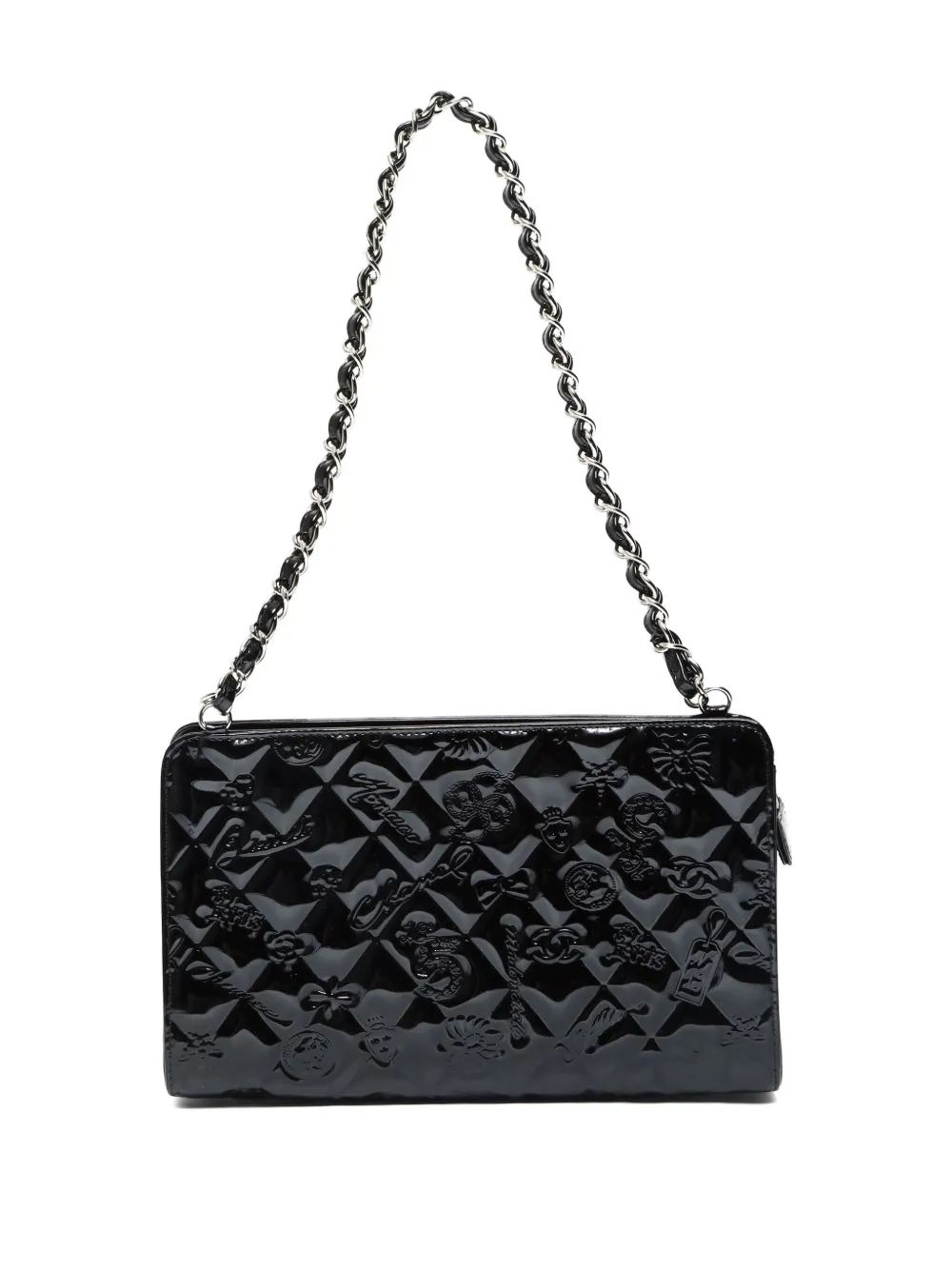 CHANEL Pre-Owned 2006-2008 チェーンストラップ ショルダーバッグ - ブラック CHANEL Pre-Owned 2006-2008 チェーンストラップ ショルダーバッグ - ブラック