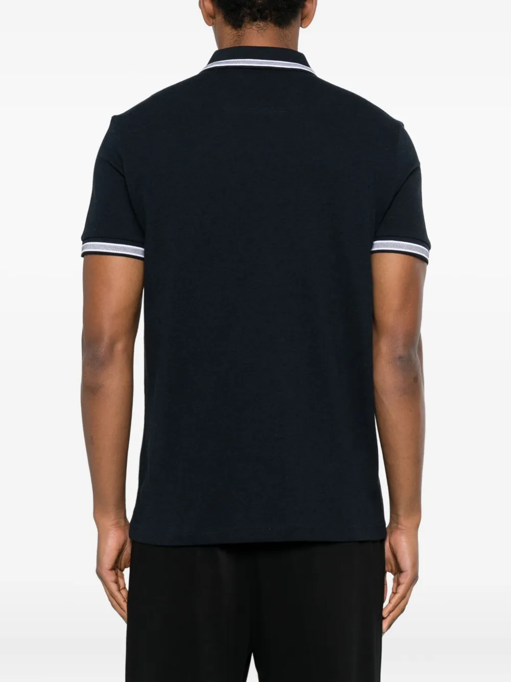 BOSS Poloshirt met afwerking Blauw