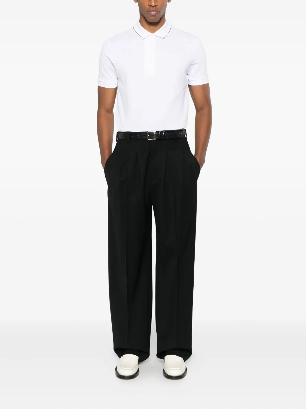 BOSS piped polo shirt - Wit