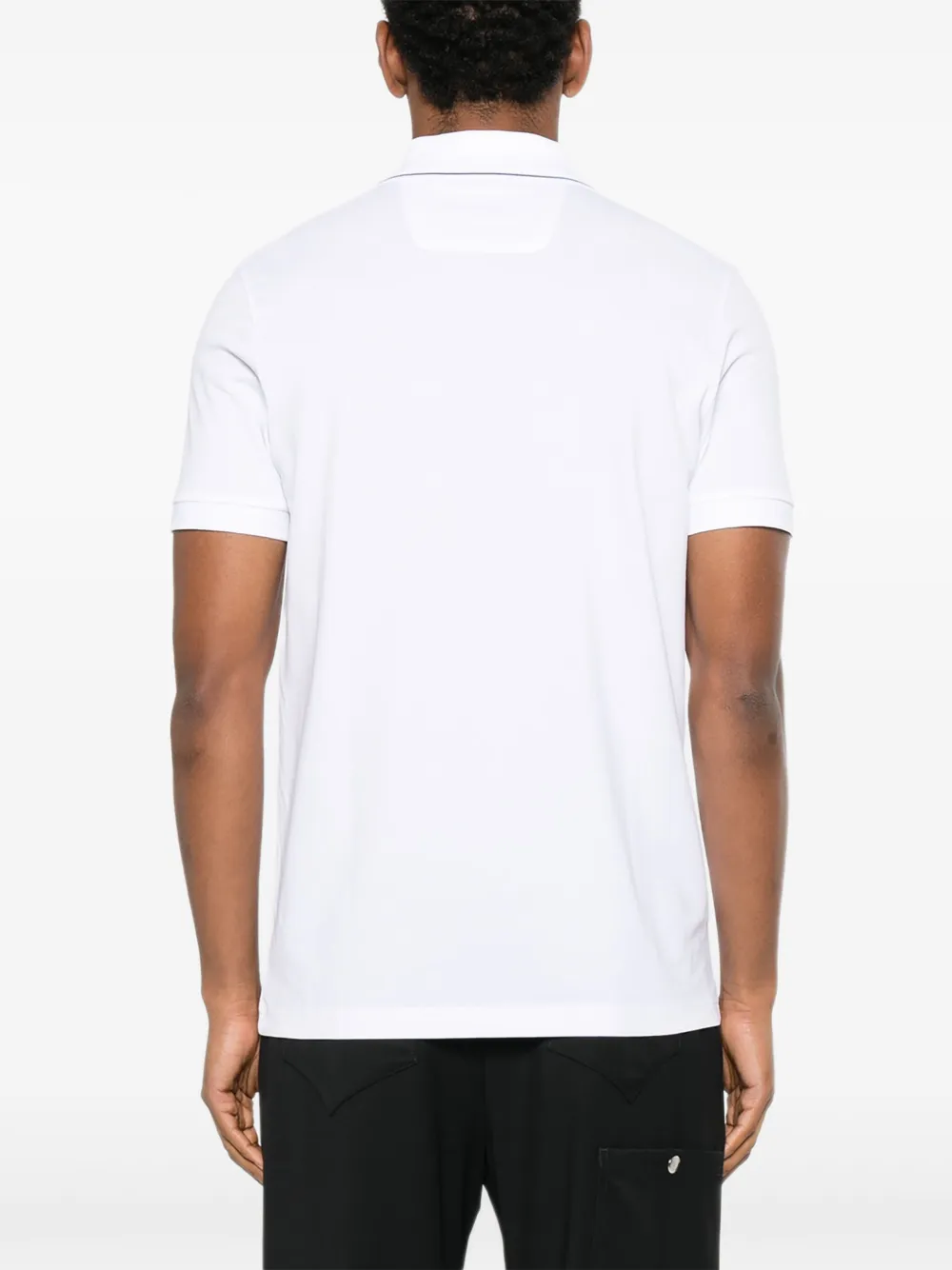 BOSS Poloshirt met afwerking Wit