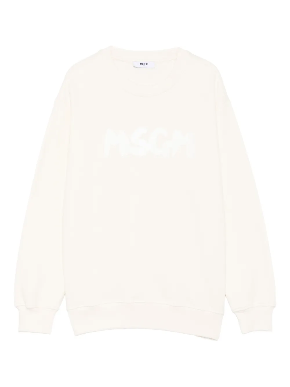 Msgm Logo Sweater In Neutral