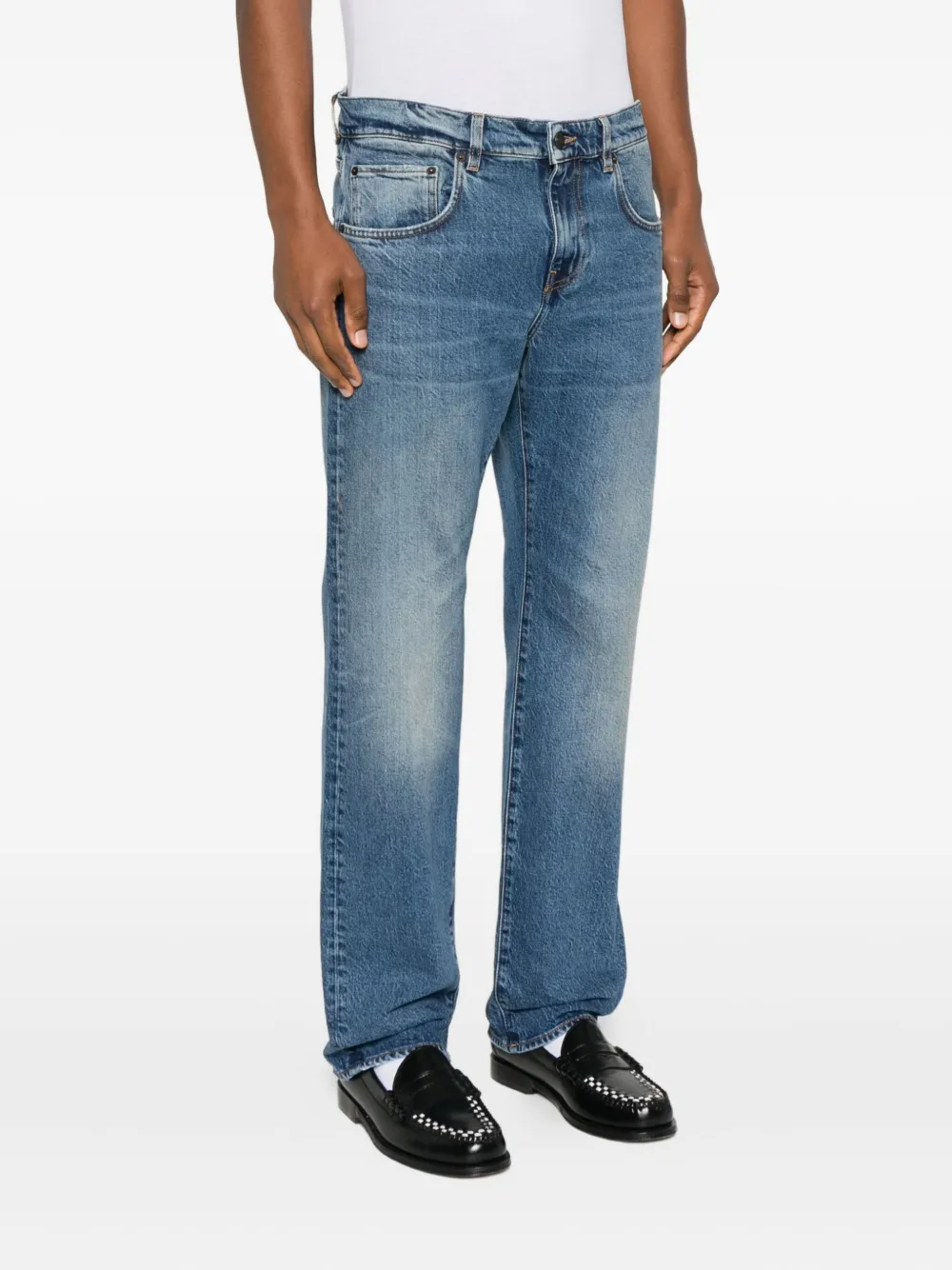 Blk Dnm Straight Leg Jeans In Blue