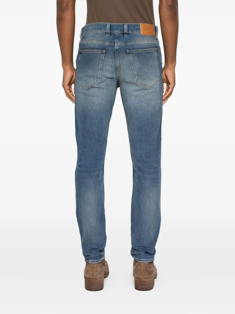 Blk Dnm Button-up Denim Trousers In Blue