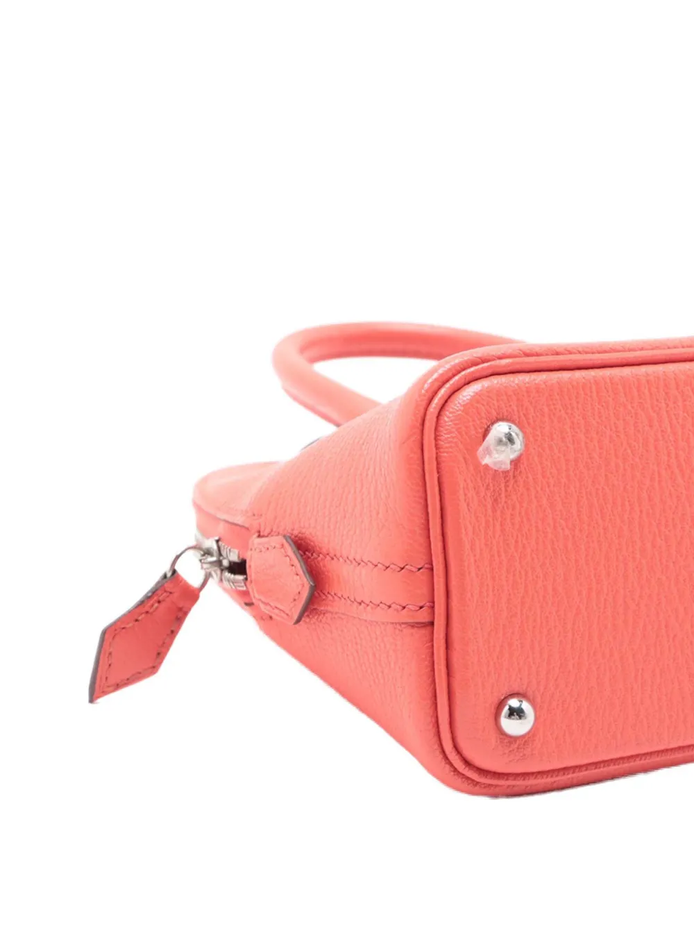 Pre-owned Hermes 2018 Mini Chevre Mysore Bolide 1923 Satchel In Orange