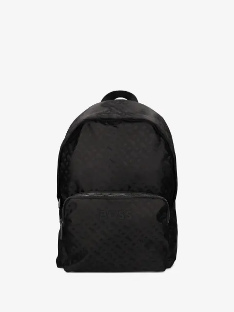 BOSS zip patterned backpack