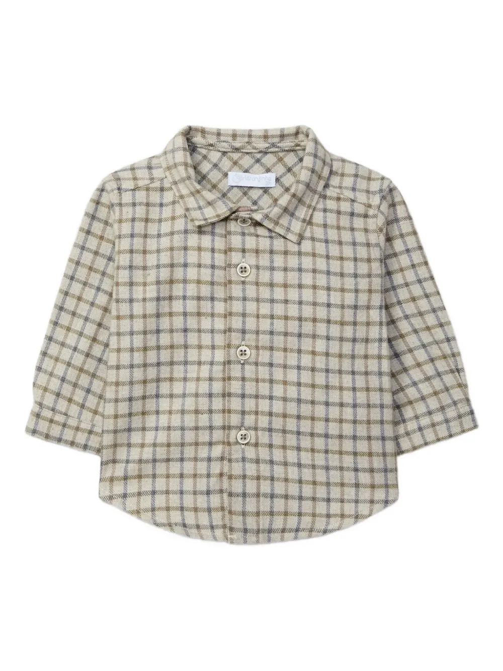LARANJINHA check-pattern shirt | Neutrals | Image 1