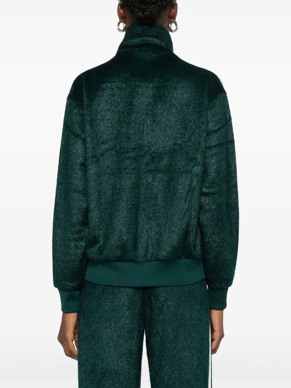 adidas Gestreepte sweater met rits Groen