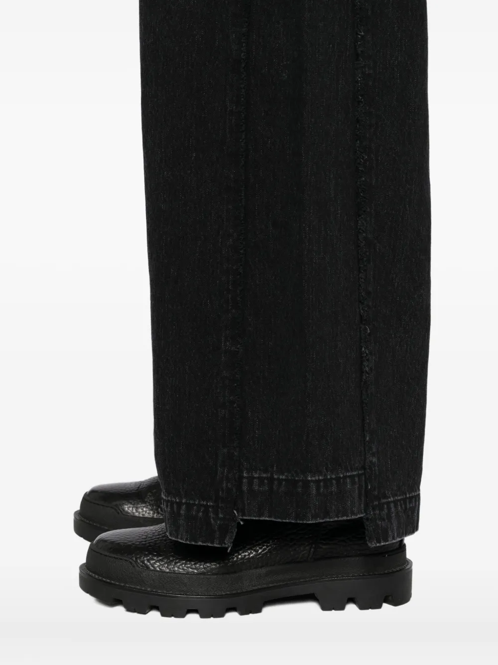 Asymmetric Cut Flare Jeans