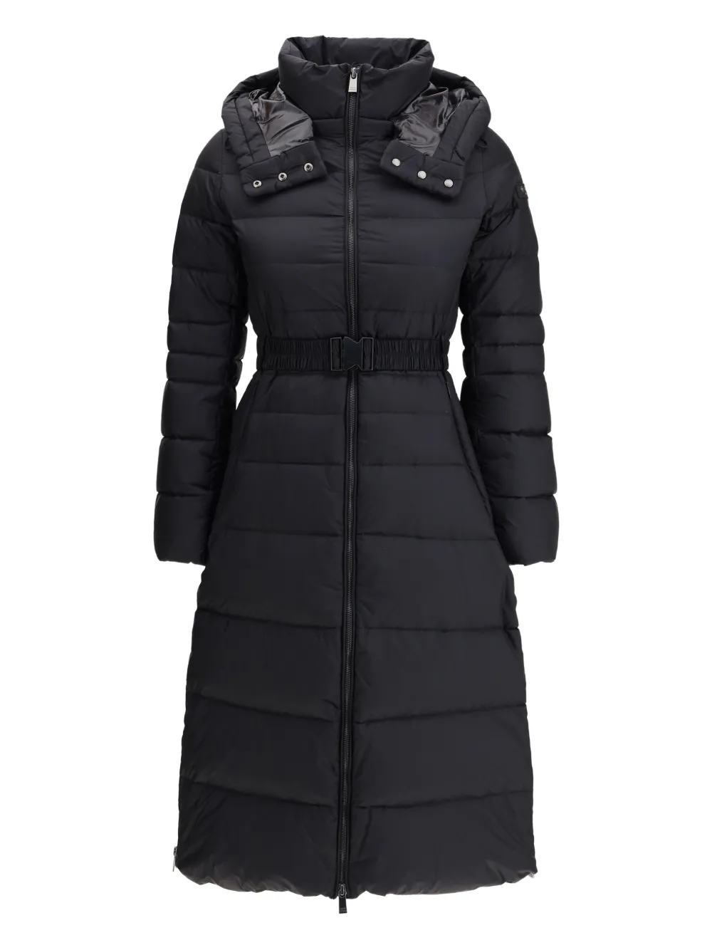 Tatras Heliconia Hooded Belted Coat In Black