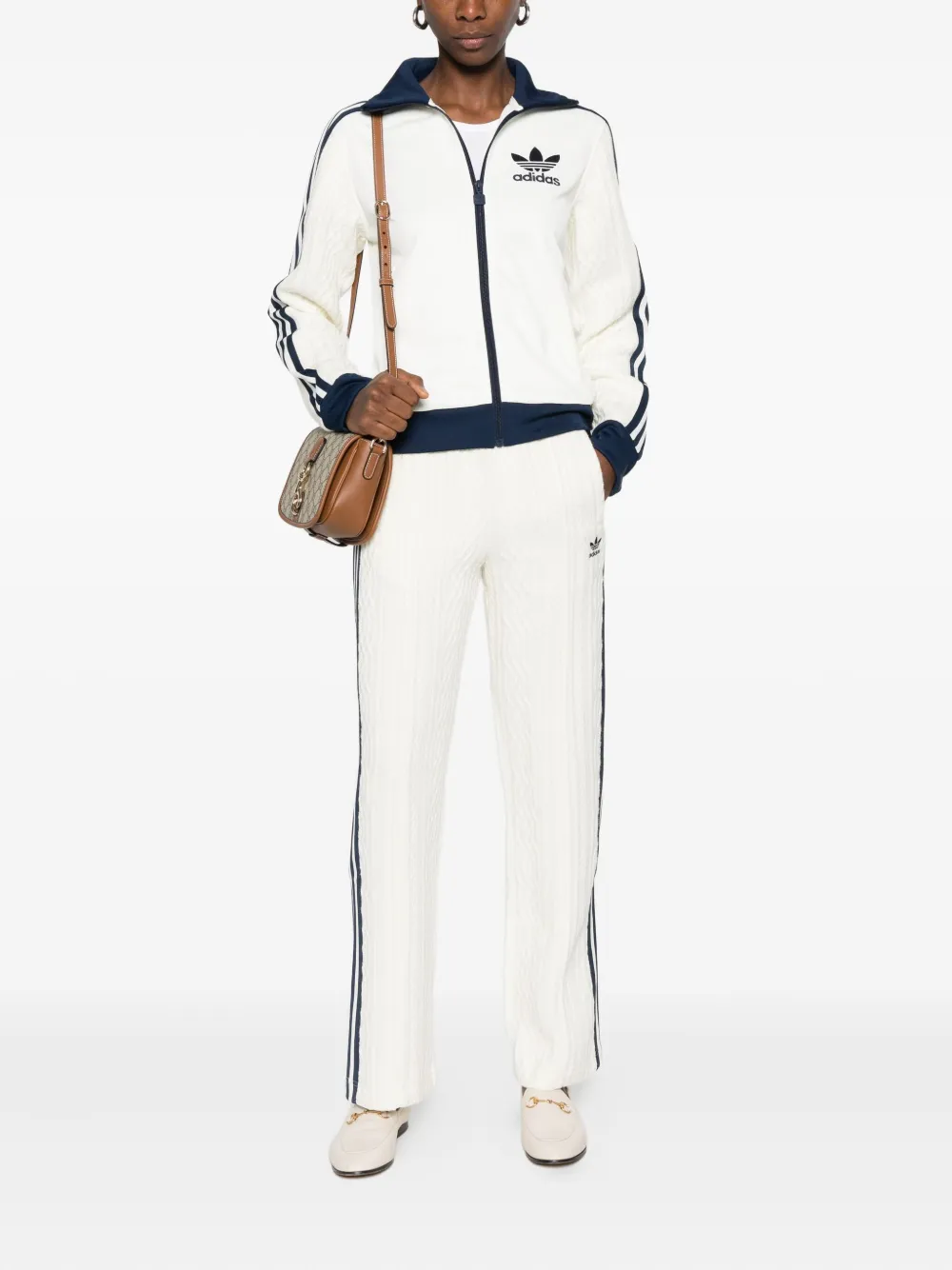 adidas three-stripe zip sweatshirt | Sweaters | Image 2