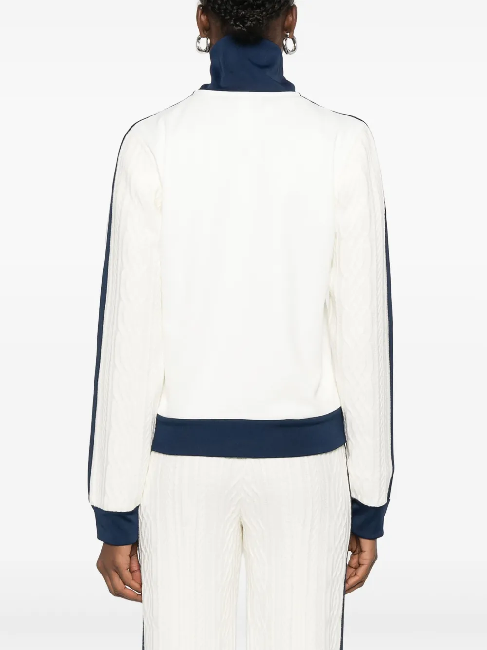 adidas Sweater met drie strepen en rits Wit