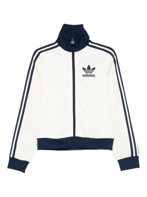 adidas three-stripe zip sweatshirt