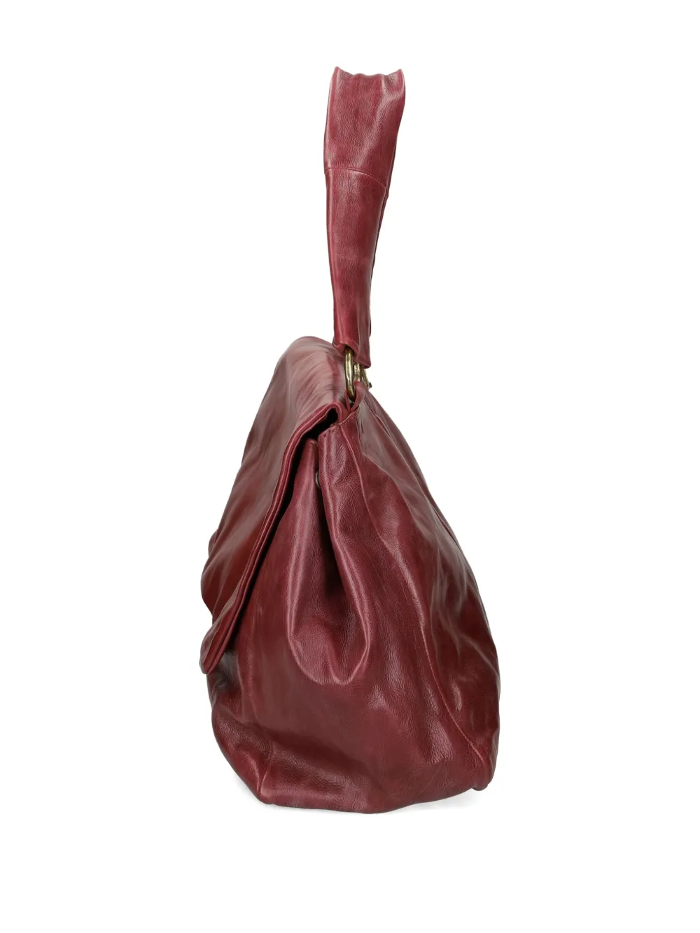 As98 Flap Leather Shoulder Bag In Red