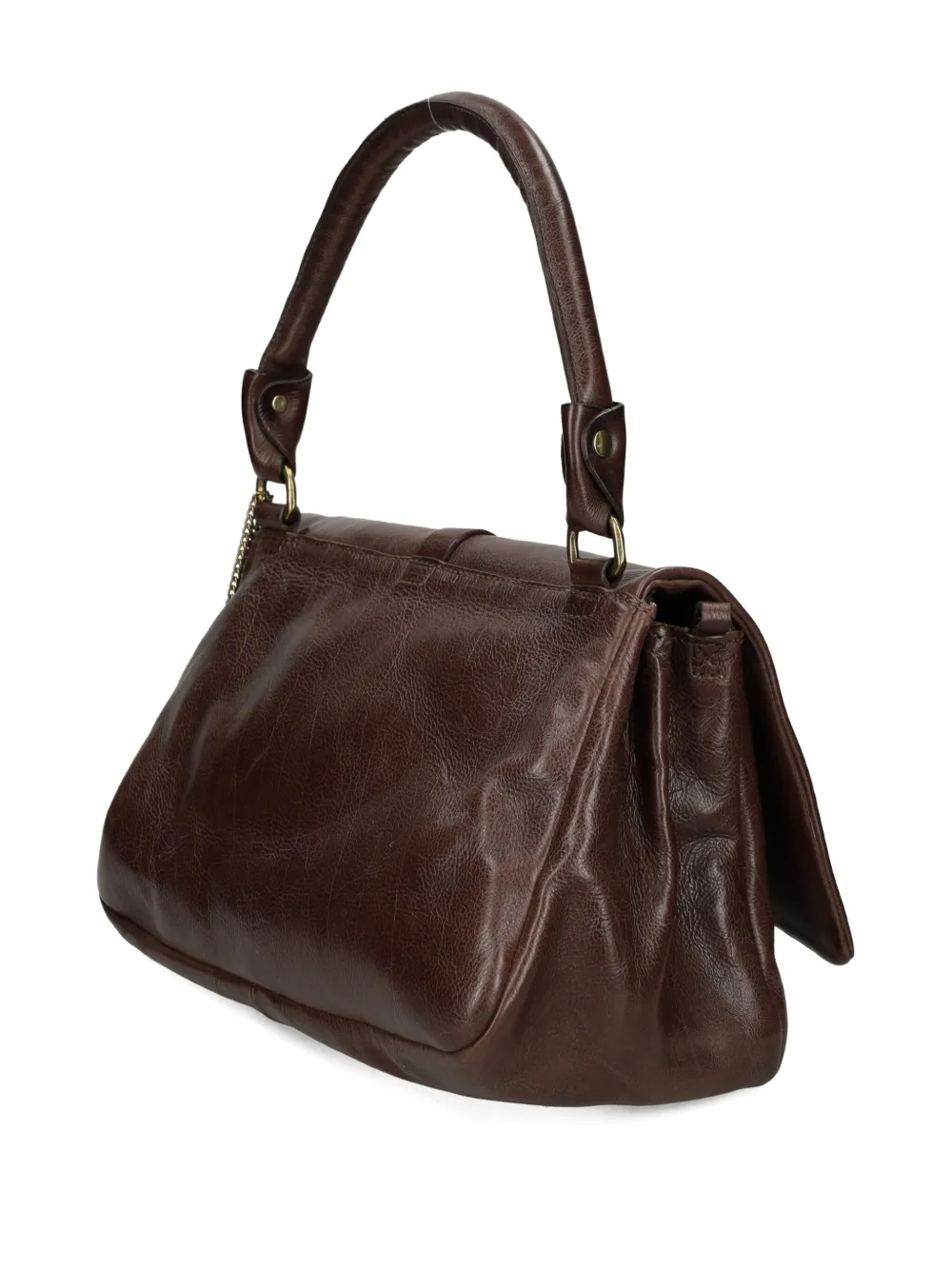 As98 Buckle-fastening Leather Shoulder Bag In Brown