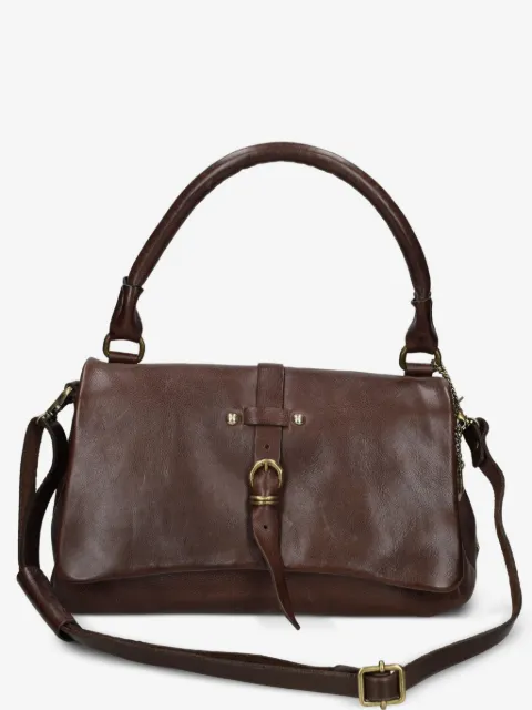 A.S.98 bolsa de hombro de piel con hebilla