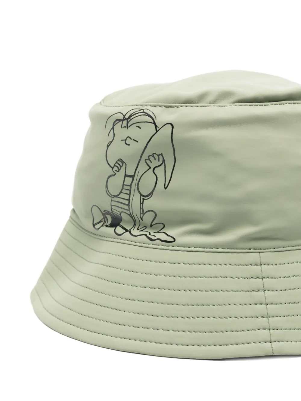 Coccinelle X Peanuts Graphic Print Bucket Hat In Green