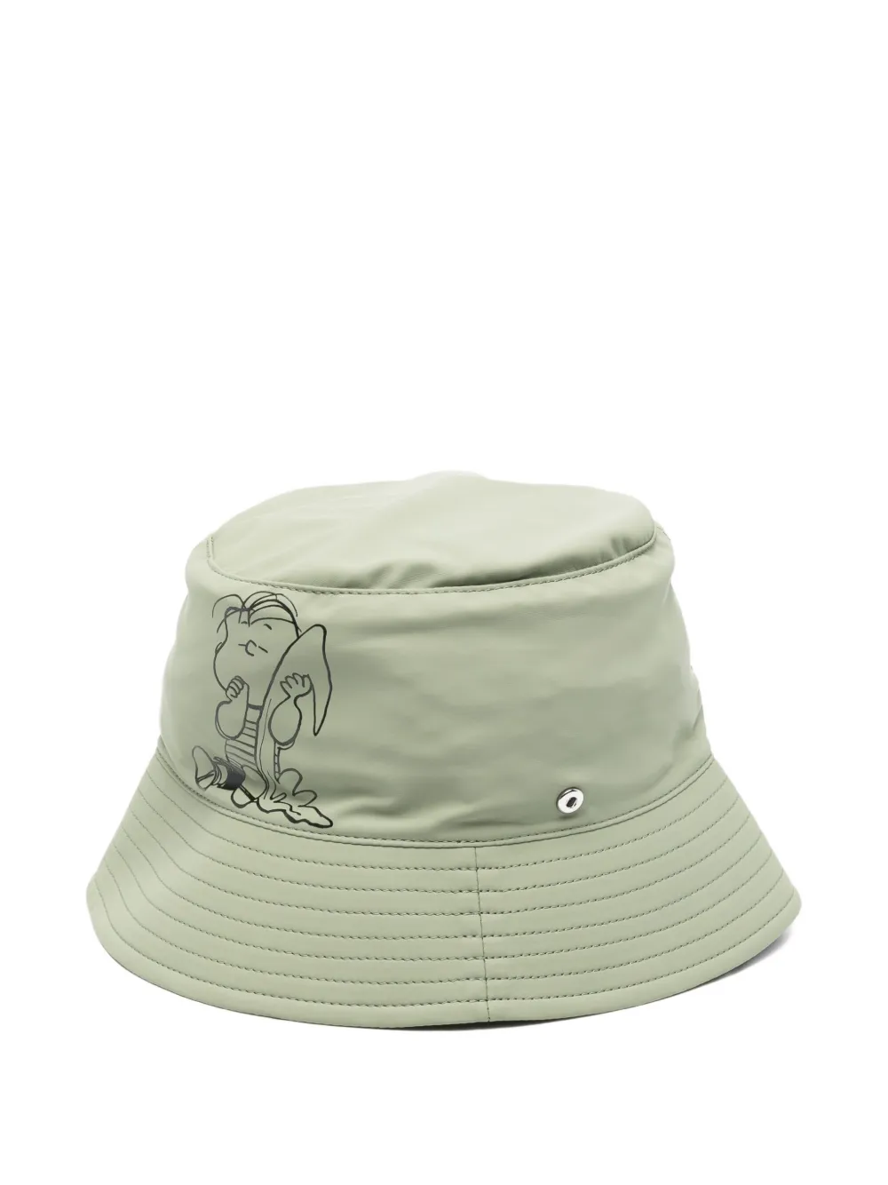 Coccinelle X Peanuts Graphic Print Bucket Hat In Green