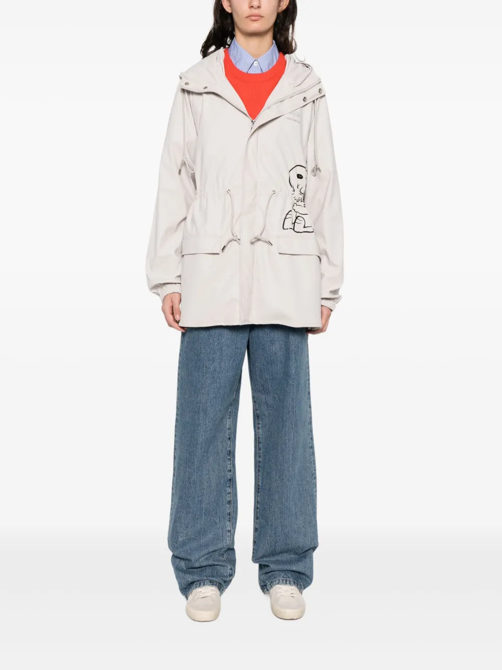Coccinelle X Peanuts Drawstring Jacket In White